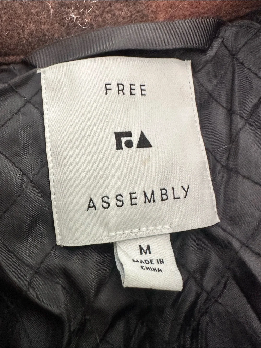 Free Assembly Women’s Brown & Black Plaid Wool-Blend Cropped Shacket